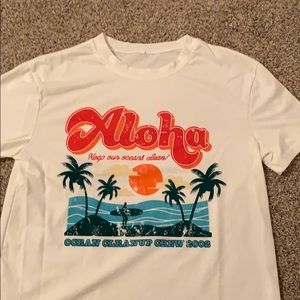 Aloha White T shirt never been worn